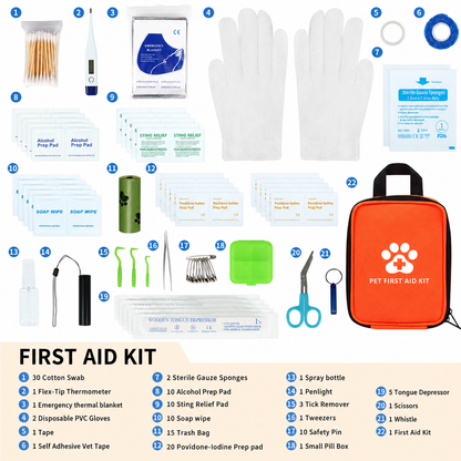Portable Pet Travel First Aid Kit