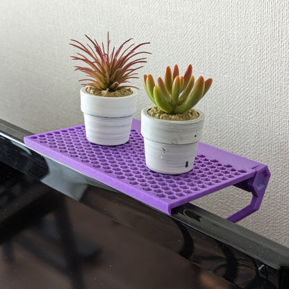 Adjustable Monitor Top Shelf Storage Platform