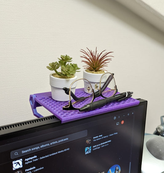 Adjustable Monitor Top Shelf Storage Platform