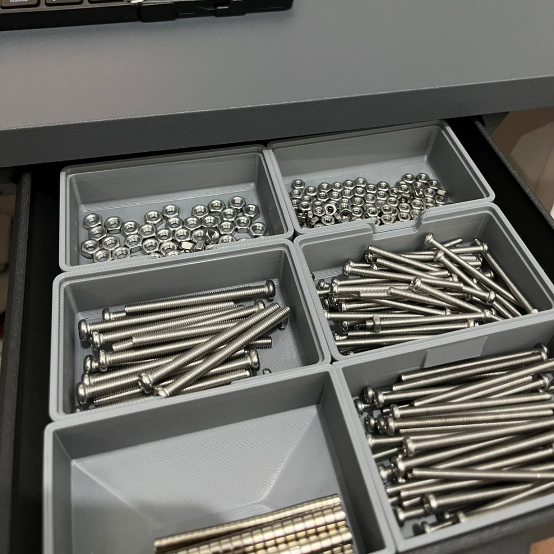 Stackable Parts Bin for Screws and Hardware (Single)