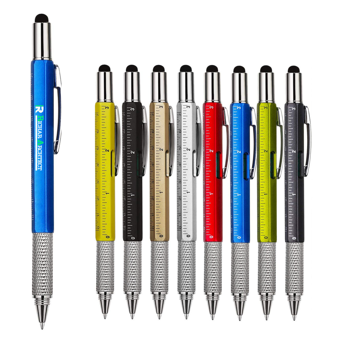 6-in-1 multifunction tool pen - Bullet type 1.0, Silver