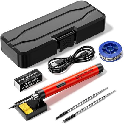 5V USB mini soldering iron and replacement tips - Blade-Tip
