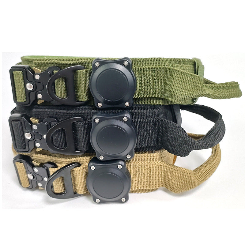 Adjustable nylon dog collar - Black, XL 50-62x3.8cm
