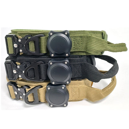 Adjustable nylon dog collar - Black, XL 50-62x3.8cm