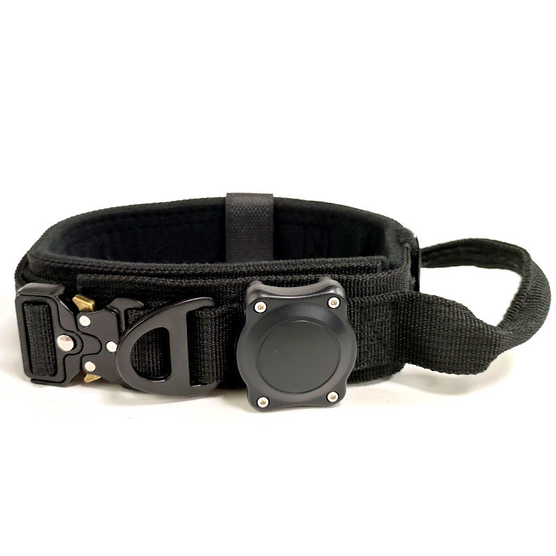 Adjustable nylon dog collar - Khaki, L 42-52x3.8cm