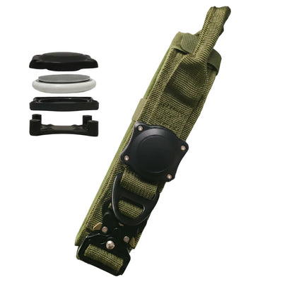 Adjustable nylon dog collar - Khaki, M 38-48x3.8cm