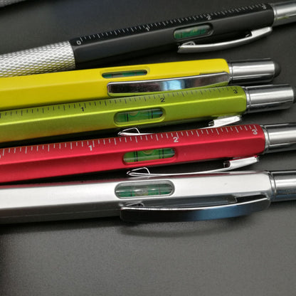 6-in-1 multifunction tool pen - Bullet type 1.0, Black