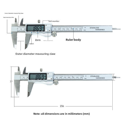 Stainless steel digital caliper